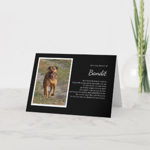 Cartão Nome Personalizado de Foto Memorial de Simpatia de