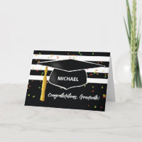 Nome personalizado de graduação com Boné e branco