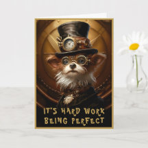 Nome Personalizado do Cão Yorkie Steampunk Saudaçã