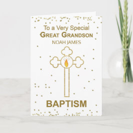 Cartão Nome Personalizado do neto do excelente Baptism Do