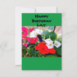 Cartão Nome personalizado Red Hibiscus Hibiscus Watercolo