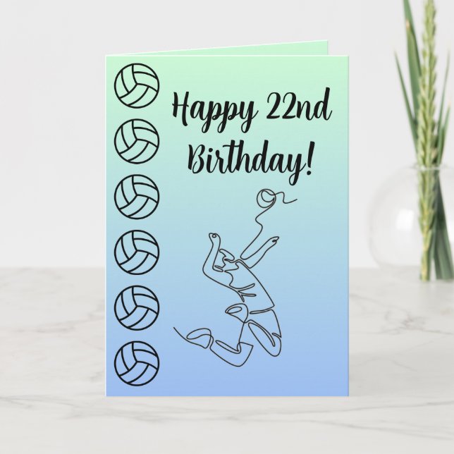 Cartão Nome Personalizado Sentimento Tema Esporte Voleibo (Frente)