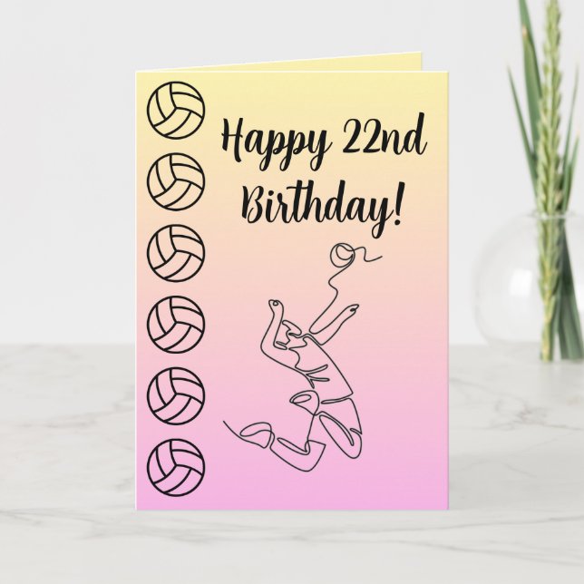 Cartão Nome Personalizado Sentimento Tema Esporte Voleibo (Frente)