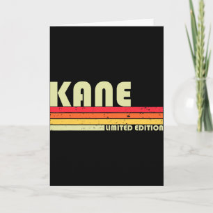Cartão Nome Presente Kane Personalizado Divertido Retro V