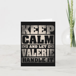 Cartão Nome Valerie Personalizado Primeiro Nome Valerie 