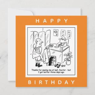 Cartão Nomeação tardia do médico - Cartoon Melhor do Paci