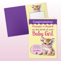 Nomes fofos de tigre rosa roxo menina bebê