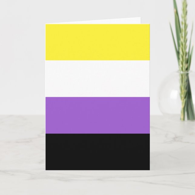 Cartão Non Binary Pride Flag (Frente)