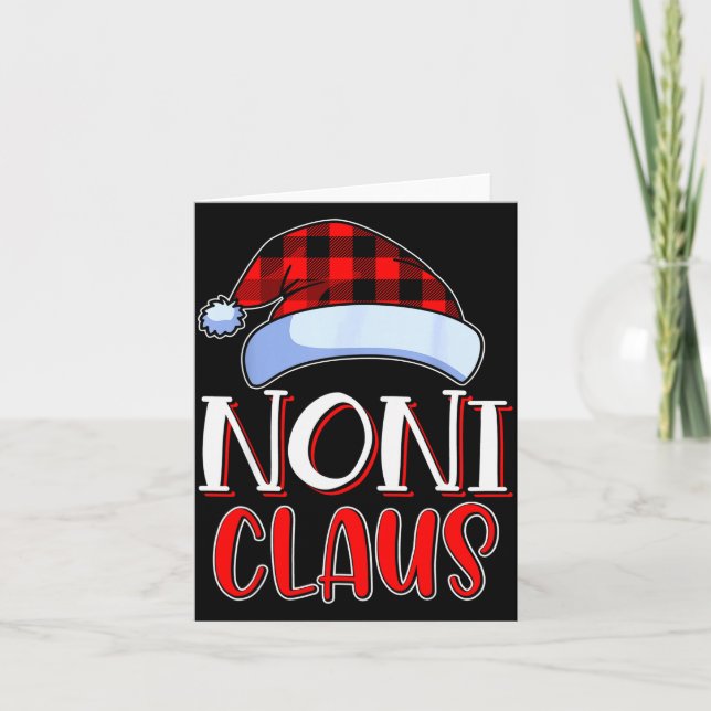 Cartão Noni Claus Santa Family Matching Christmas Pajamas (Frente)