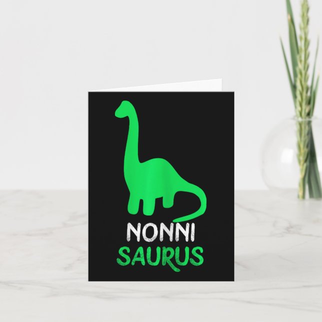Cartão Nonni-saurus Funny Dino Dinosaur Nonnisaurus (Frente)