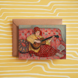 Cartão Nono à La Guitare   Henri Lebasque