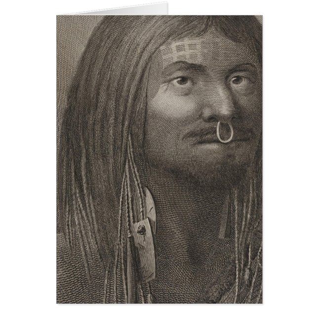 Cartão Nootka Man, British Columbia (Frente)