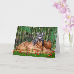 Cartão Nora The Piano Cat - Blank Folded Card - Style 008