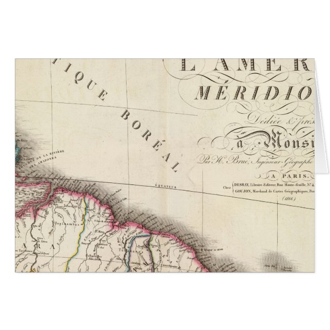 Cartão Nordeste da América do Sul (Frente Horizontal)