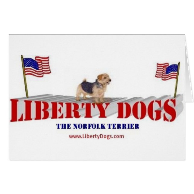 Cartão Norfolk Terrier (Frente Horizontal)