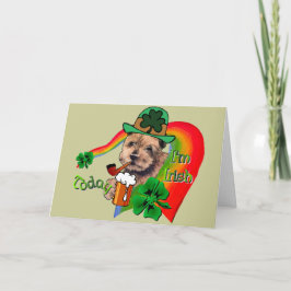 Cartão Norfolk Terrier St Patricks