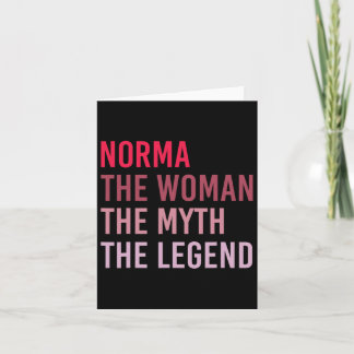Cartão Norma A Mulher Mito Lenda Nome Personalizado Nasci