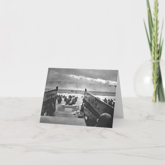 Cartão Normandy Invasion at D-Day - 1944 (Frente)