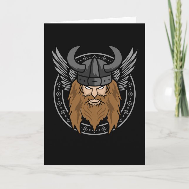 Cartão Norse mythology valhalla Viking Nordic Odin God (Frente)