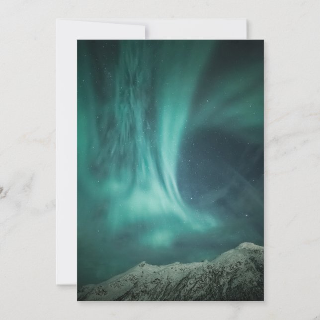 Cartão Norte Lights Noruega (Frente)