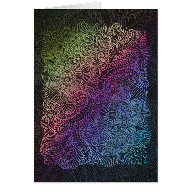 Cartão Norte Rainbow noite (Frente)