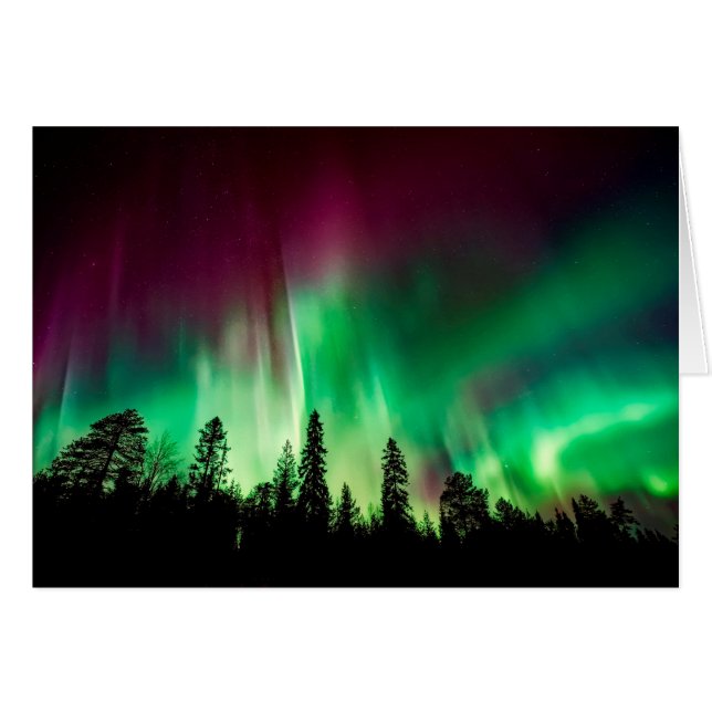 Cartão Nortes Aurora borealis (Frente Horizontal)