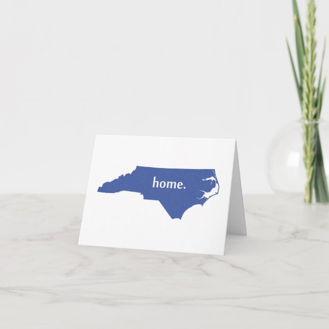 Cartão North Carolina Home Silhouette State Map Shape (Frente)
