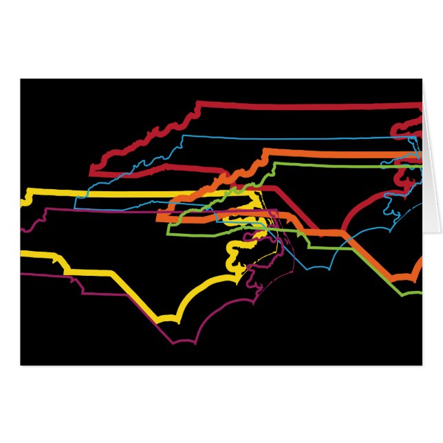 Cartão north carolina pride blur (Frente Horizontal)