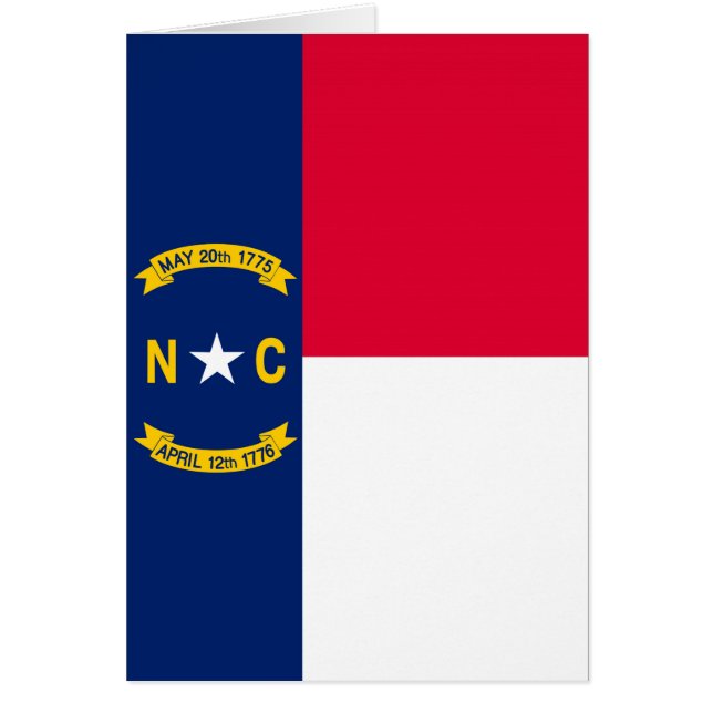 Cartão North Carolina State Flag Design (Frente)
