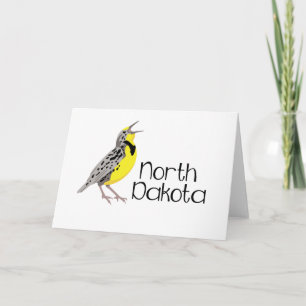 Cartão North Dakota Meadowlark