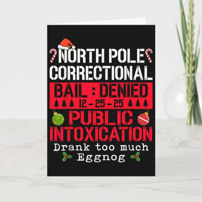 Cartão North Le Correctional Public Intoxication Eggnog C (Frente)