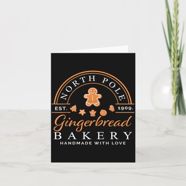 Cartão North Le Gingerbread Bakery Baking Christmas Party (Frente)