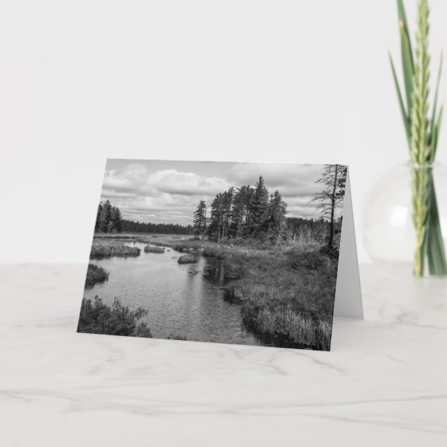 Cartão Northwoods Lake Greeting Card (Frente)