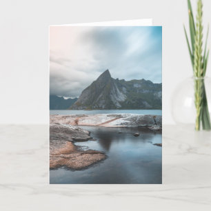 Cartão Noruega Lofoten Mountain
