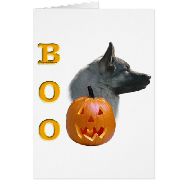 Cartão Norueguês Elkhound Boo (Frente)