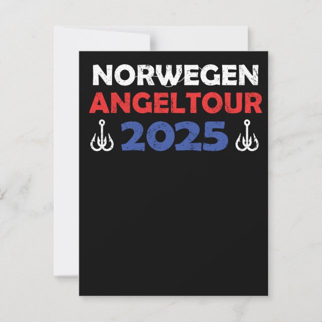 Cartão Norwegen Angeltour 2025 Angeltrip Geschenkidee (Frente)