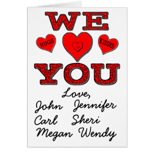 Cartão Nós amamo-lo