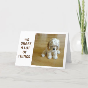 CARTÃO NÓS "COMPARTILHAMOS" MUITAS COISAS - NOSSO ANIVERS