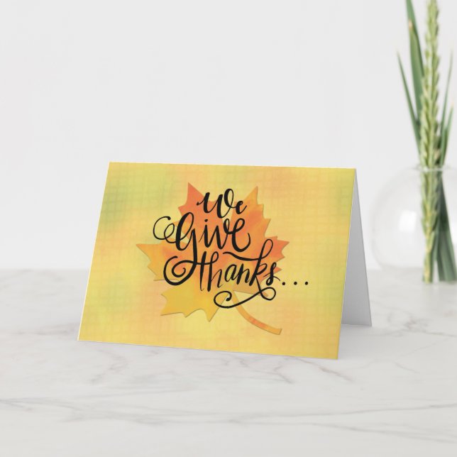 Cartão Nós damos Obrigados para Amigos no Mapeamento de A (Frente)