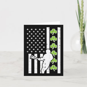 Cartão Nós Flag Shamrock Lacrosse Vintage Lax Rua Patrick