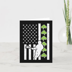 Cartão Nós Flag Shamrock Lacrosse Vintage Lax Rua Patrick