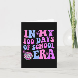 Cartão Nos Meus 100 Dias Da Era Da Escola, Retro Disco 10