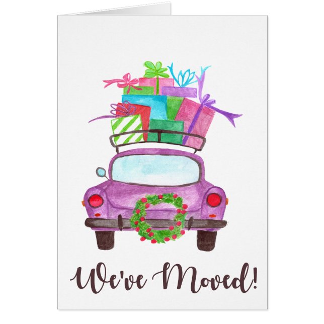 Cartão Nós movemos o carro do Natal (Frente)