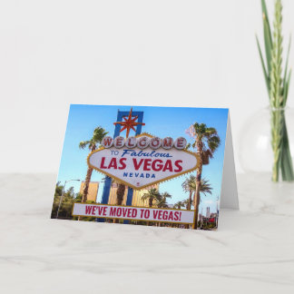 Cartão Nós nos mudamos para Las Vegas Novo Endereço