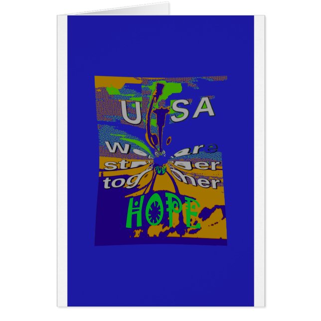 Cartão Nós somos mais fortes juntos engraçados EUA Espera (Frente)