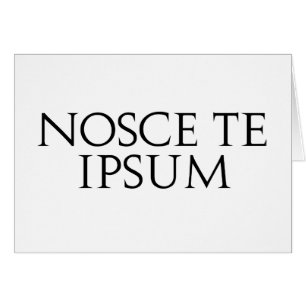 Cartão Nosce Te Ipsum