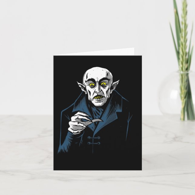 Cartão Nosferatu Halloween Vampire Horror Dracula (Frente)