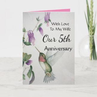 Cartão Nossa 5 Aniversário Minha Esposa Com Amor