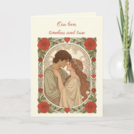 Cartão Nossa Amor Atemporal E Verdadeira Ilustração Român