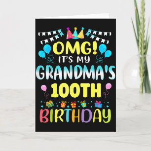 Cartão Nossa é o 100º aniversário da minha avó Doce 100 a
